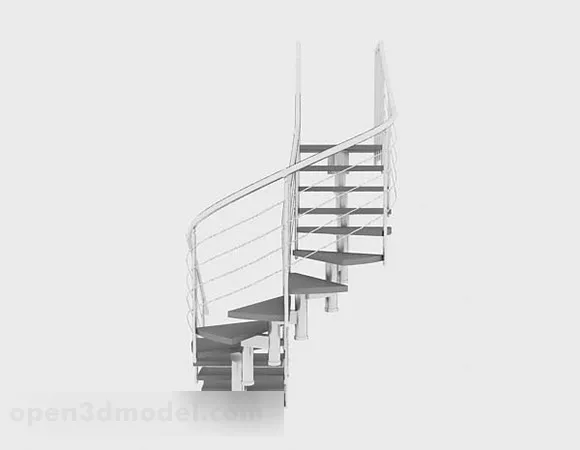 Gray Minimalist Stairs 3d model Gray Minimalist Stairs 3d model