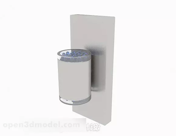 Gray Minimalist Wall Lamp Decor 3d model Gray Minimalist Wall Lamp Decor 3d model