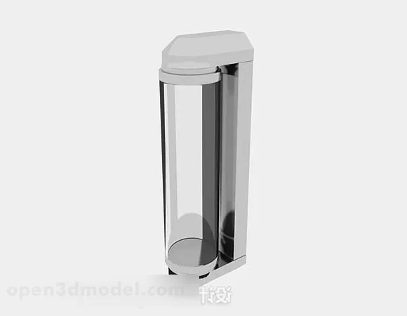 Gray Minimalist Fluorescent Lamp 3d model Gray Minimalist Fluorescent Lamp 3d model