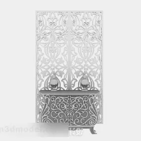 Gray Paint Partition Decoration 3d model