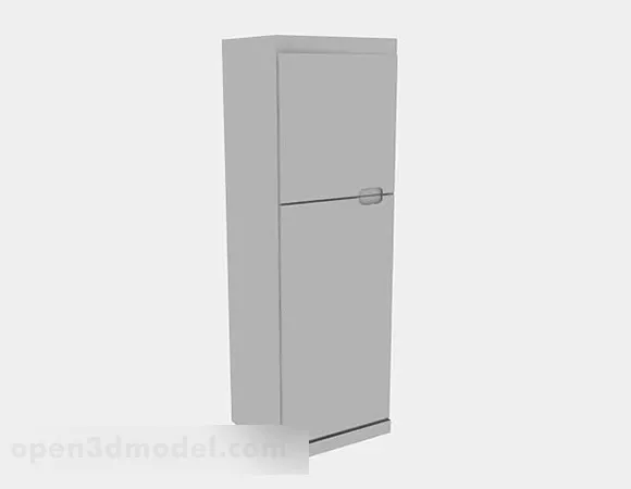 Siemens Silver Refrigerator Two Doors 3d model