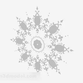 Gray Art Iron Flower 3d model