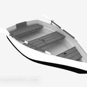 Gray Rowing Boat 3d model