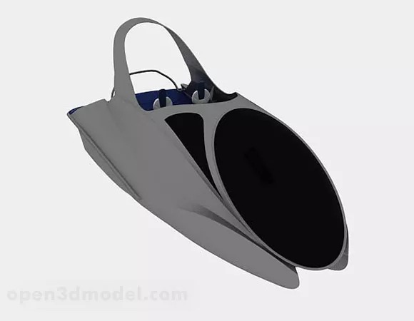 Boat With Row 3d model