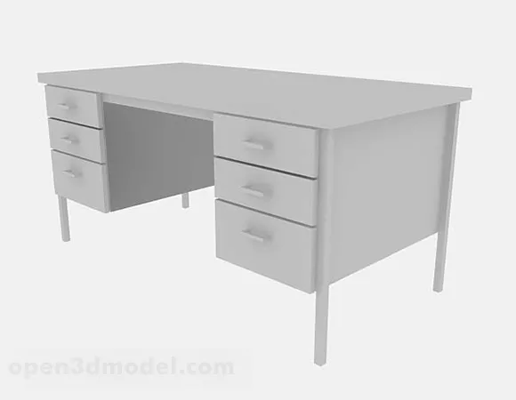 Simple Desk For Office 3d model Simple Desk For Office 3d model