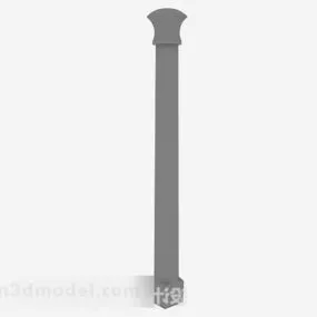 Classic Gray Simple Pillar 3d model