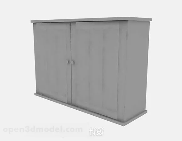High Wardrobe With Drawers 3d model