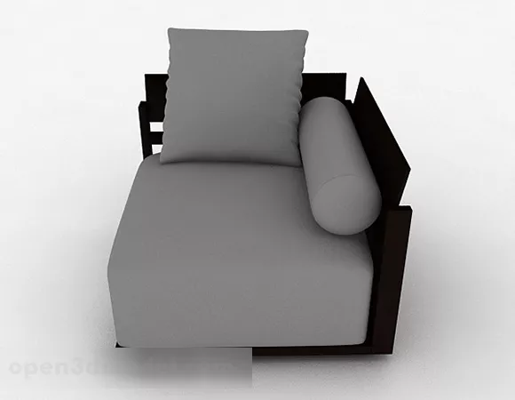 Gray Single Sofa 3d model Gray Single Sofa 3d model