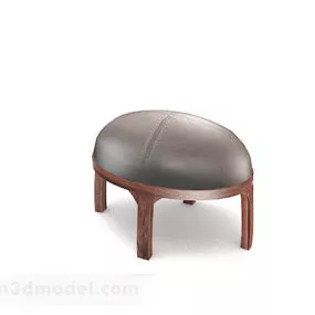 Gray Small Sofa Stool 3d model