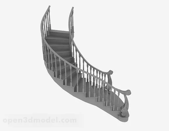 Hotel Hall Stairs 3d model Hotel Hall Stairs 3d model