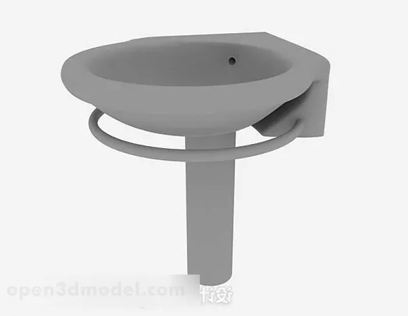 Washbasin With Tap 3d model
