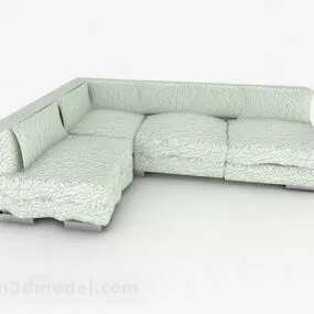 Green Multi-seats Sofa Corner Design 3d model