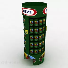 Green Canned Food Display Stand 3d model