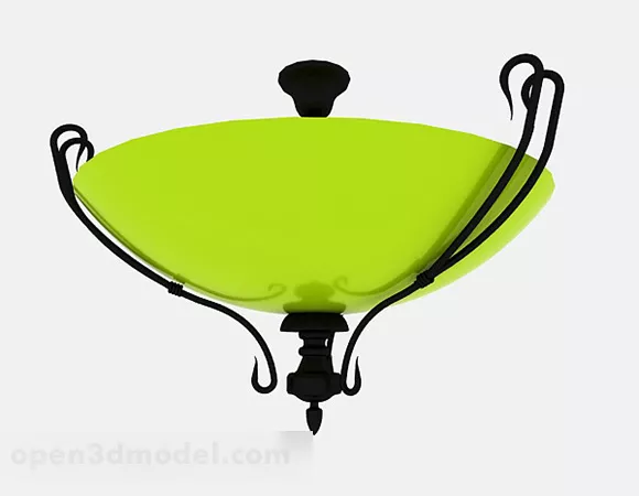 Home Ceiling Green Chandelier 3d model Home Ceiling Green Chandelier 3d model