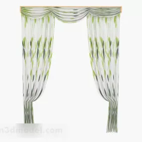 Green Fresh Home Curtains 3d model