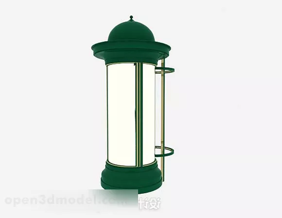 Green Garden Lamp 3d model Green Garden Lamp 3d model