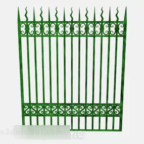 Green Iron Railing 3d model