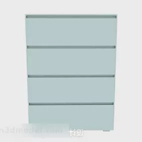 Green Office Cabinet Design 3d model