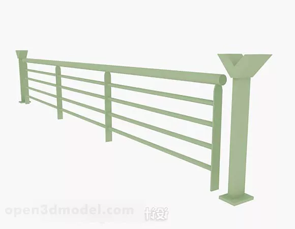 Brass Fence Wrought Iron 3d model