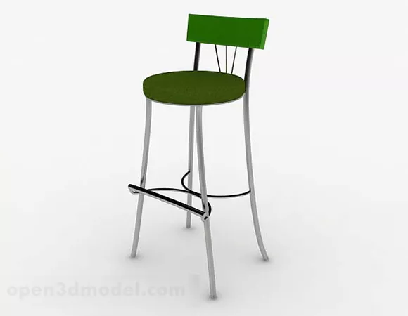 Green Simple Modern Bar Chair 3d model Green Simple Modern Bar Chair 3d model