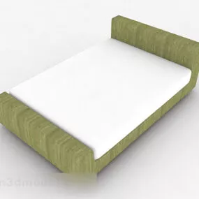 Green Simple Single Bed Furniture 3d model