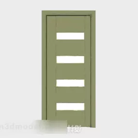 Green Wooden Home Door Furniture 3d model