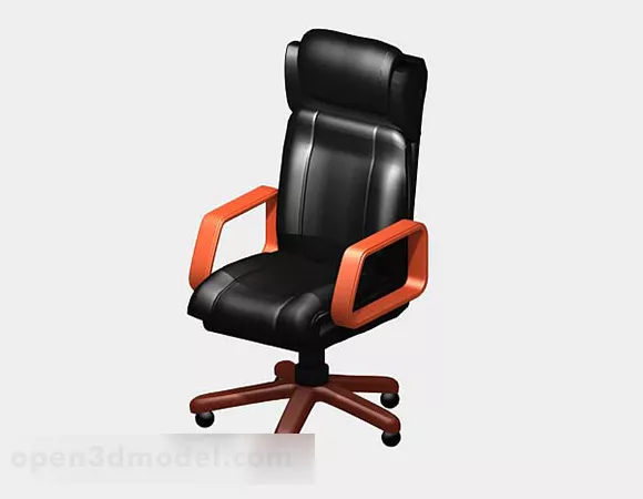 Black Leather Office Chair Design 3d model Black Leather Office Chair Design 3d model