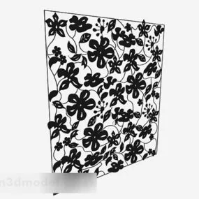 Hollow Floral Carving Partition 3d model