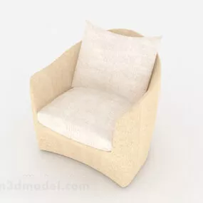 Home Beige Casual Single Sofa 3d model