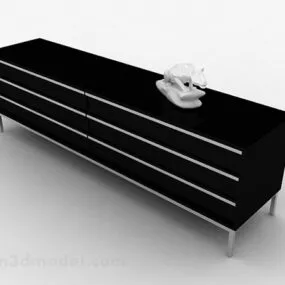 Home Black Tv Cabinet 3d model