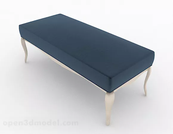 Home Blue Sofa Stool 3d model Home Blue Sofa Stool 3d model