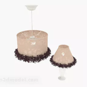 Home Brown Chandeliers Table Lamp 3d model