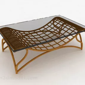 Home Glass Tea Table 3d model