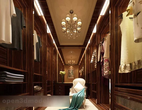 Dressing Table With X Leg 3d model