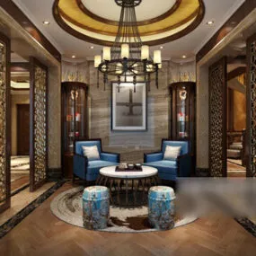 Home Leisure Area Interior 3d model