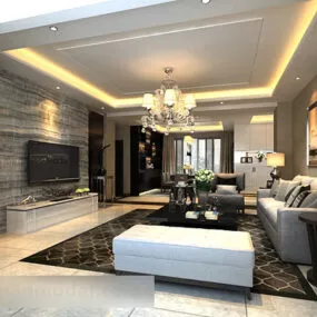 Home Design Living Room Interior 3d model