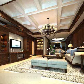Home Design Living Room Tv Cabinet Interior 3d model
