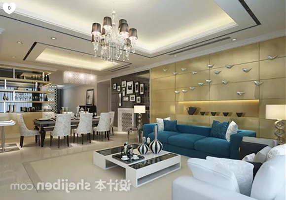 Home Living Room Dining Room Interior 3d model Home Living Room Dining Room Interior 3d model
