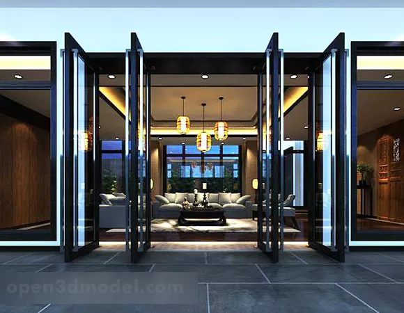 Home Design Living Room Door Interior 3d model Home Design Living Room Door Interior 3d model