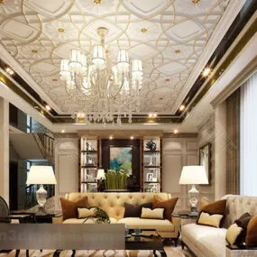 Home Living Room Interior V2 3d model