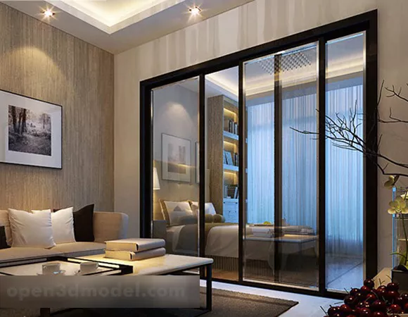 Home Living Room Interior 3d model Home Living Room Interior 3d model