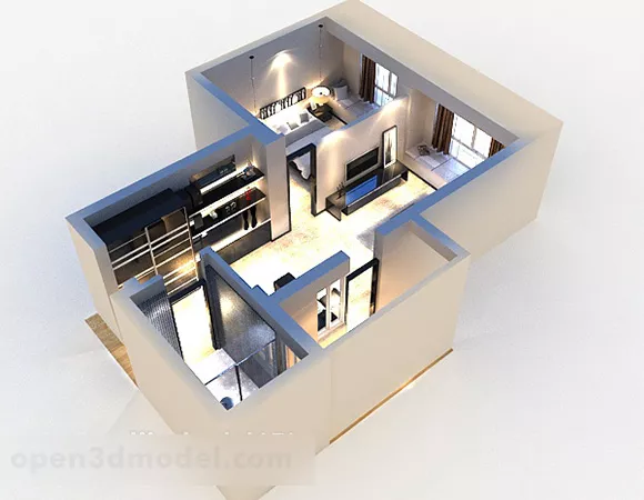 Home House 3d model Home House 3d model