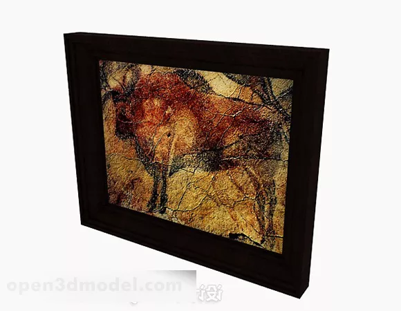 Square Home Painting 3d model Square Home Painting 3d model