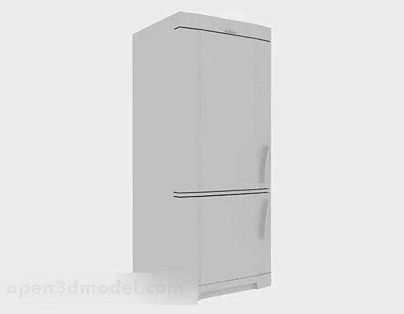 Lowpoly Refrigerator Freezer Smooth Edge 3d model