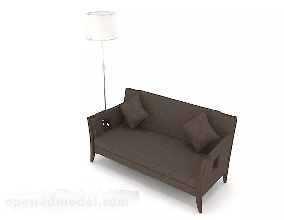 Home Simple Brown Birthday Sofa 3d model Home Simple Brown Birthday Sofa 3d model