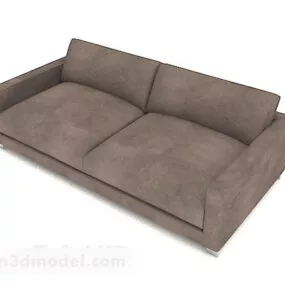 Home Simple Dark Gray Double Sofa 3d model