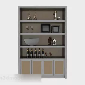 Home Simple Display Cabinet 3d model