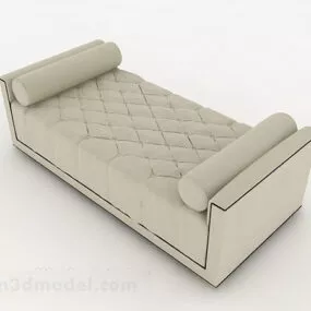 Home Simple Gray Sofa Bench 3d model