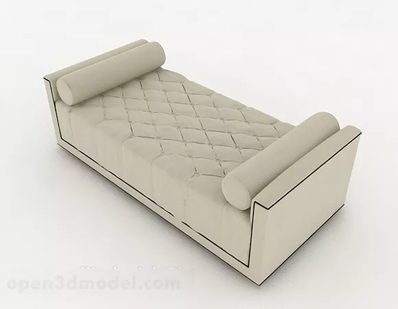 Home Simple Gray Sofa Bench 3d model Home Simple Gray Sofa Bench 3d model
