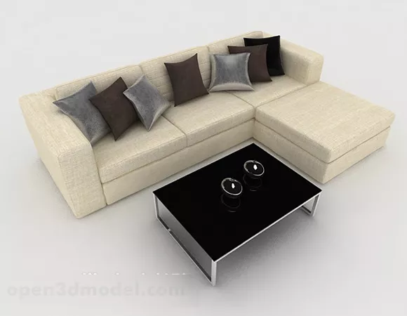Square Seat Charpoy 3d model